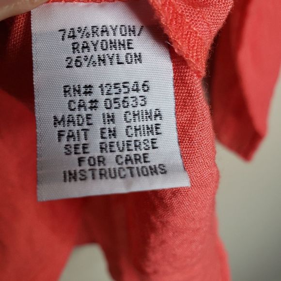 Habitat Coral Button-Front Tunic Size L - Picture 5 of 6